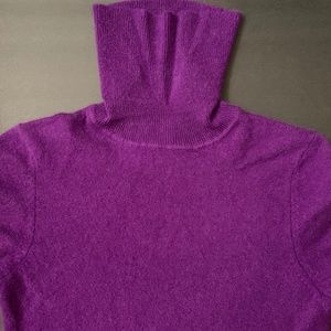 Victor Alfaro Cashmere Turtleneck Sweater Purple